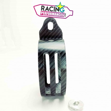 Collier de serrage, carbone, silencieux d'échappement ovale LeoVince X3  SLIP-ON aluminium pour KTM SMC 625