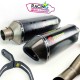 Demi-Ligne Akrapovic carbone Triumph Speed Triple 1050 2011-2017