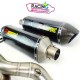 Demi-Ligne Akrapovic carbone Triumph Speed Triple 1050 2011-2017